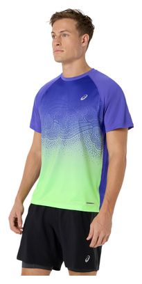 Asics Road Fade Short Sleeve Jersey Purple/Green Men's