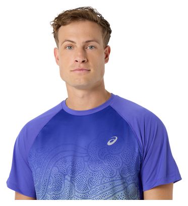 Asics Road Fade Short Sleeve Jersey Purple/Green Men's