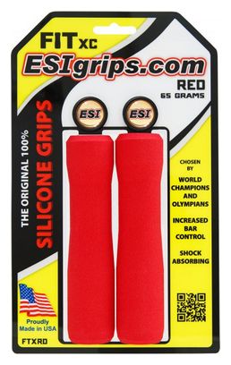 Manopole ESI FIT CR Silicone Rosse