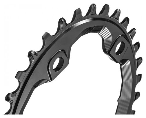 AbsoluteBlack Narrow Wide 96BCD Oval Chainring for Shimano 12S Drivetrains Black