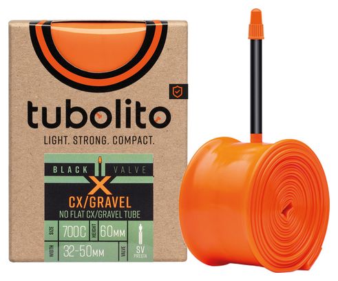 Tubolito Tubo Per Bici CX/Ghiaia, 700 X 32-50 Mm, Valvola Presta. Leggerissimo E Arancione!