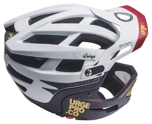 URGE Gringo de la Sierra Helmet with Removable Chinstrap White / Black