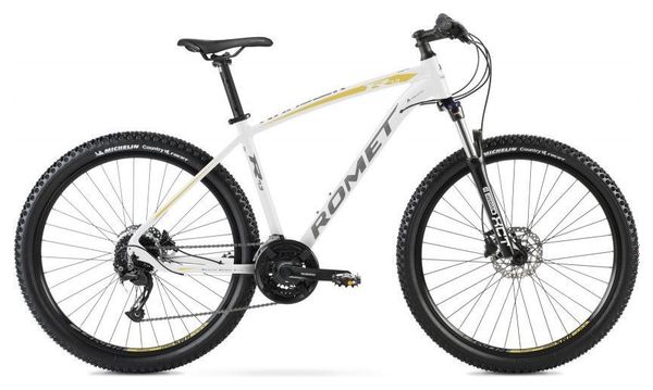 Vélo VTT 27.5 - ROMET - Rambler R7.3 - BLANC/JAUNE