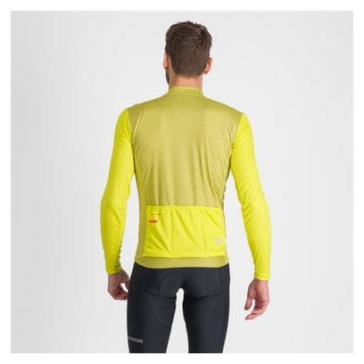 Sportful Checkmate Thermal Yellow XXL Long Sleeve Jersey