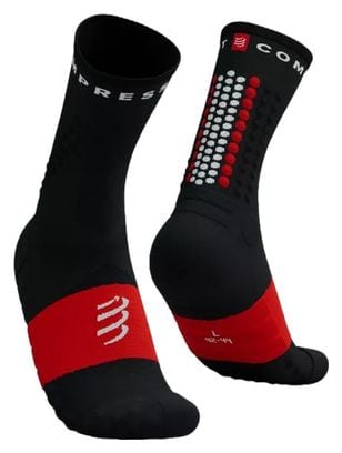 Chaussettes Compressport Ultra Trail Socks V2.0 Hight Noir/Rouge