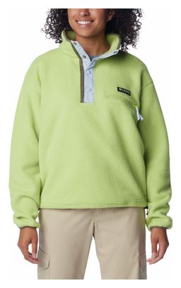 Columbia Helvetia Cropped 1/2 Zip Fleece Verde Donna