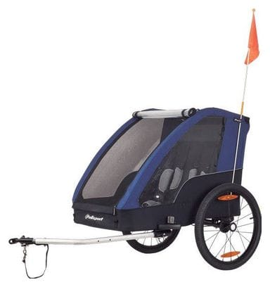 REMORQUE ENFANT 2 PLACES 20' GREY / BLUE POLISPORT.