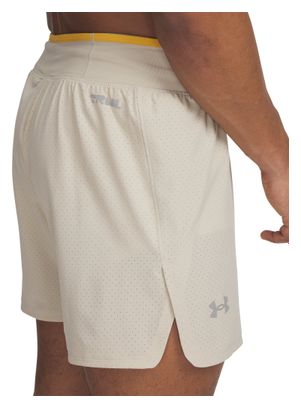 Heren Under Armour Trail Run Launch Beige Shorts