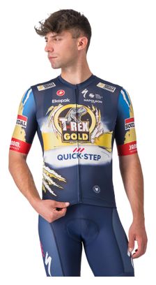 Maglia a manica corta Castelli Competizone 3 Soudal Quick-Step Blu/Giallo