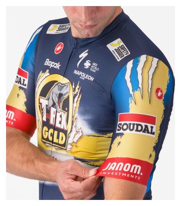 Maglia a manica corta Castelli Competizone 3 Soudal Quick-Step Blu/Giallo