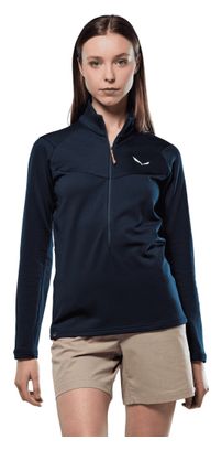 Damesblauwe Salewa Puez Cammino 1/2 Zip fleecejack