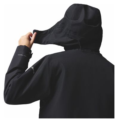 Parka impermeable con capucha para mujer Columbia Pulaski, negro, talla L - Producto reacondicionado