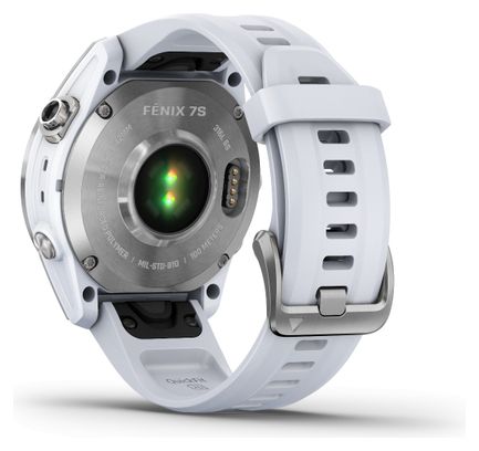 Reloj deportivo Garmin Fenix 7S plateado blanco