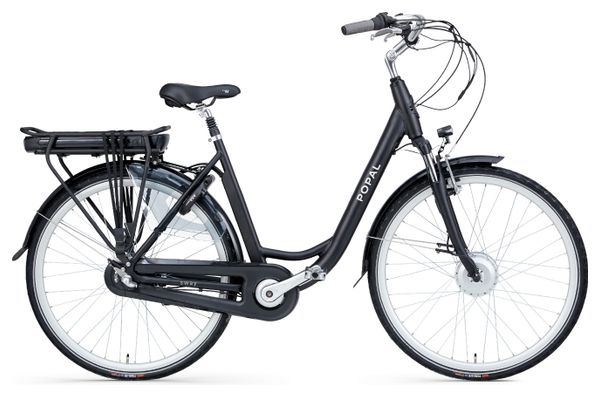 Vélo de ville électrique Popal Sway - Moteur roue avant - 50 cm - Noir - 470Wh