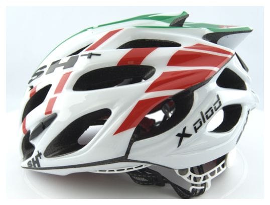 Shabli X-Plod casque de vélo rouge/blanc/vert taille unique S/L