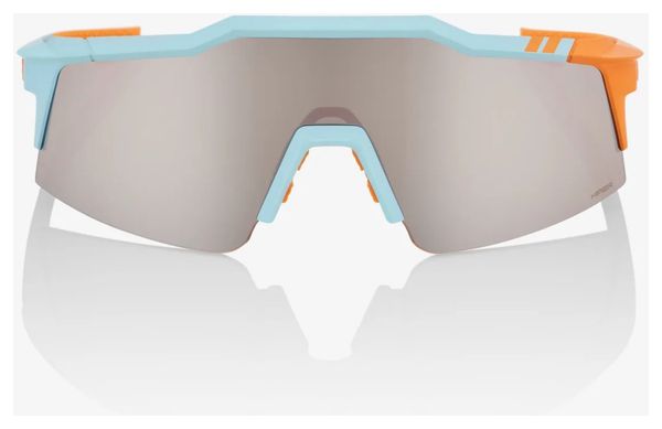 100% Speedcraft SL Soft Tact Blu / Arancione - Lenti HiPER Mirror Silver