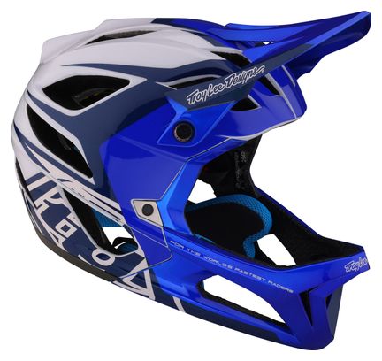 Casco integral Troy Lee Designs Stage Mips Azul/Blanco