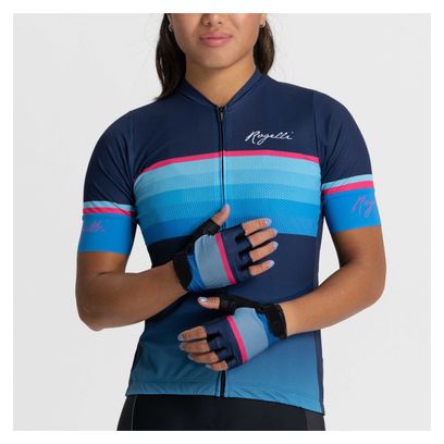 Gants Velo Rogelli Impress II - Femme - Bleu/Rose/Noir