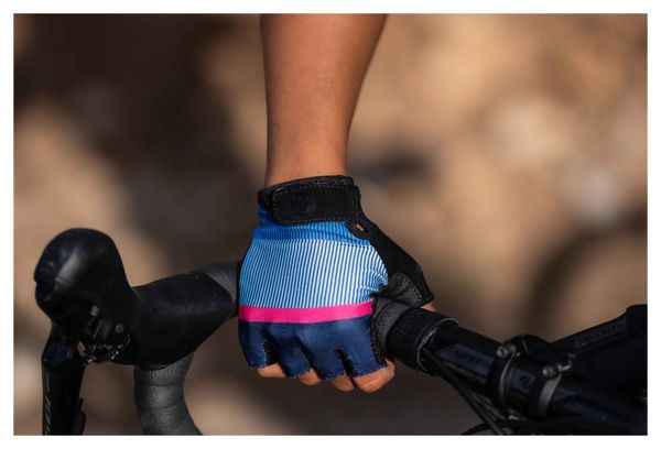 Gants Velo Rogelli Impress II - Femme - Bleu/Rose/Noir