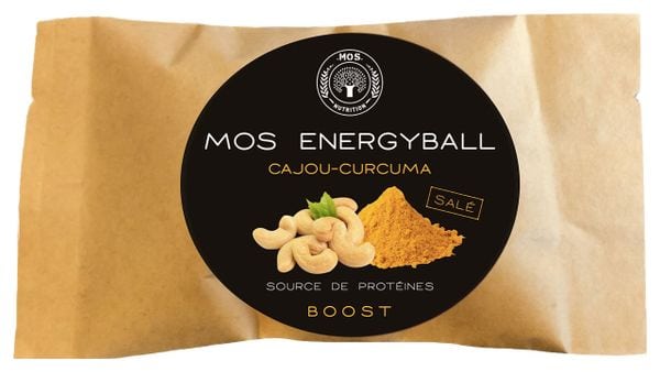 MOS EnergyBall Boost snack proteico Anacardi / Curcuma 34g