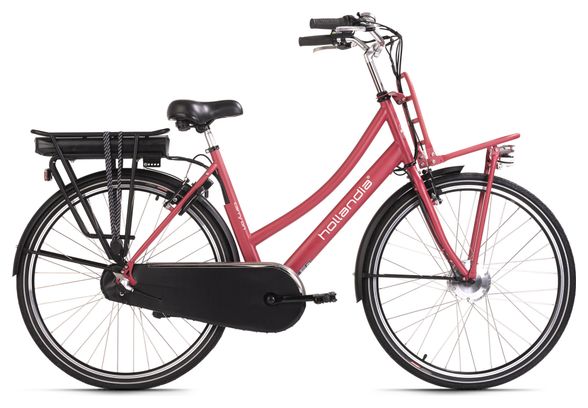 Vélo électrique femme 28  Hollandia Carry On rouge