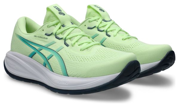 Asics Gel-Cumulus 28 Running Shoes for Men, Yellow/Blue