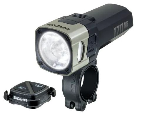Luz delantera Sigma AURA 170 HB Link negra
