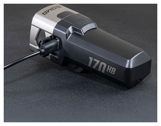 Luz delantera Sigma AURA 170 HB Link negra