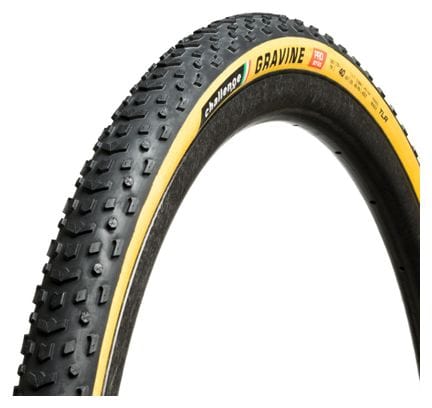 Neumático de ciclocross Challenge Open Gravine Tubeless Ready Tan