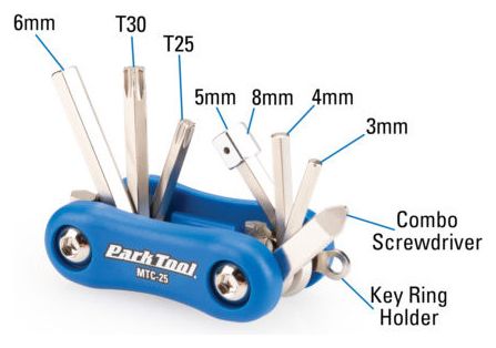 Accessorio Multiattrezzo Park Tool MTC-25 9 Funzioni