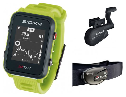 Montre GPS Sigma iD.TRI Set Vert Fluo