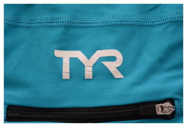 Produit Reconditionné - Combinaison Triathlon TYR Competitor Turquoise / Gris / Blanc Femme 
