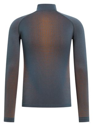 Odlo Technisches T-Shirt 1/2 Zip Performance Warm Eco Blau