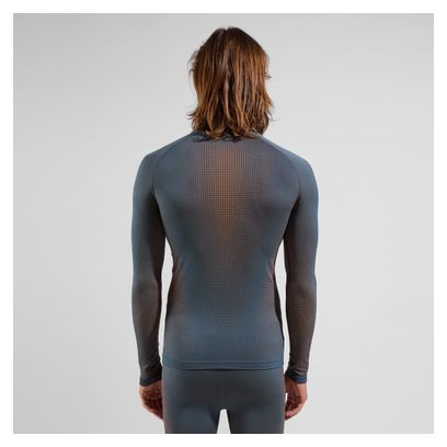 Odlo Technisches T-Shirt 1/2 Zip Performance Warm Eco Blau