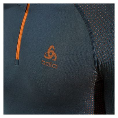 Camiseta Técnica de 1/2 Cremallera<p>Performance Warm Eco</p>de Odlo Azul