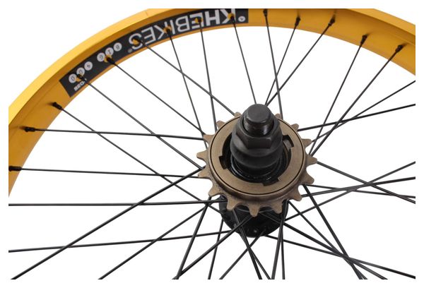 Roue arrière BMX KHE PRISM 20 pouces or