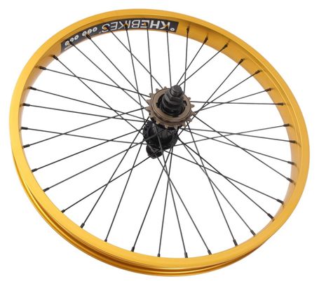 Roue arrière BMX KHE PRISM 20 pouces or