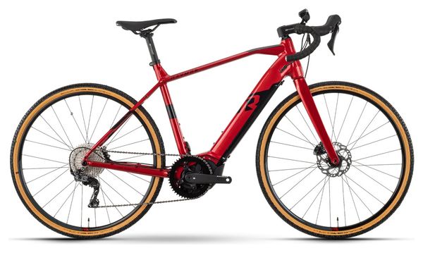 Vélo de Gravel Electrique Raymon GravelRay E 7.0 Shimano GRX 11V 500Wh 700mm Rouge