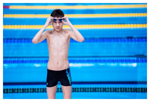 Maillot de Bain Arena Paint Noir/Bleu Garçon
