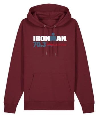 Sudadera con capucha Ironman 70.3 Elsinore Burdeos