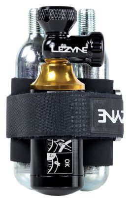 Inflador sin cámara Lezyne Blaster CO2 negro / plateado (sin cartuchos)