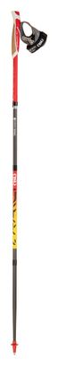 Bastoncini da trail TSL Outdoor Carbon 4 Cork Fire pieghevoli a 4 razze Giallo/Rosso