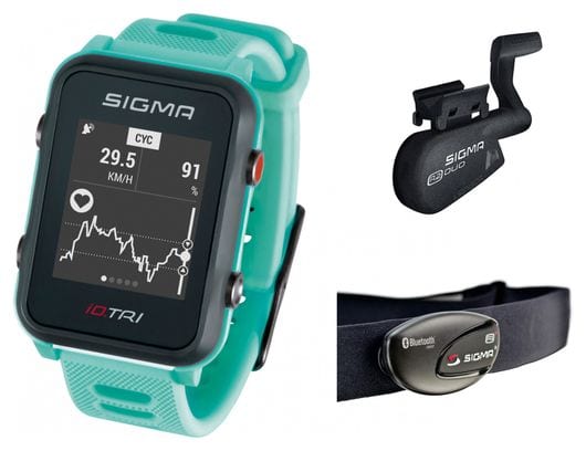 Sigma iD.TRI Set GPS Uhr Neon Mint