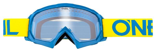 Oneal B-10 Solide Jugendbrille Blau Gelb Rahmen Klare Linse