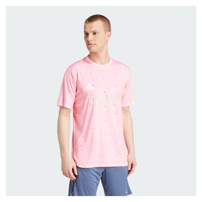 Maillot d'entrainement adidas Performance Training Team France Rose Homme