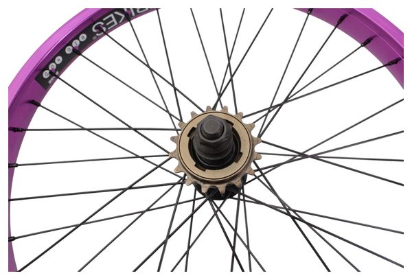 Roue arrière BMX KHE PRISM 20 pouces violette