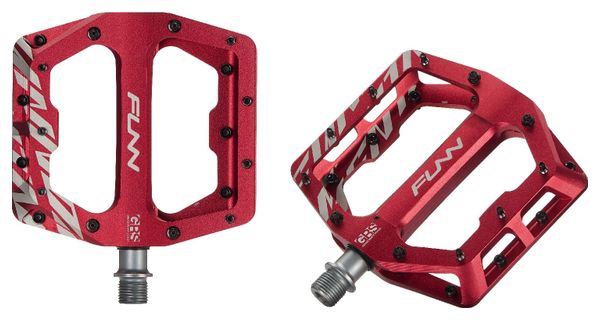 Pair of Funn Funndamental Flat Pedals GRS Red