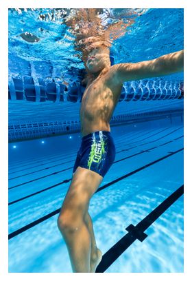 Maillot de Bain Arena Paint Bleu/Vert Garçon