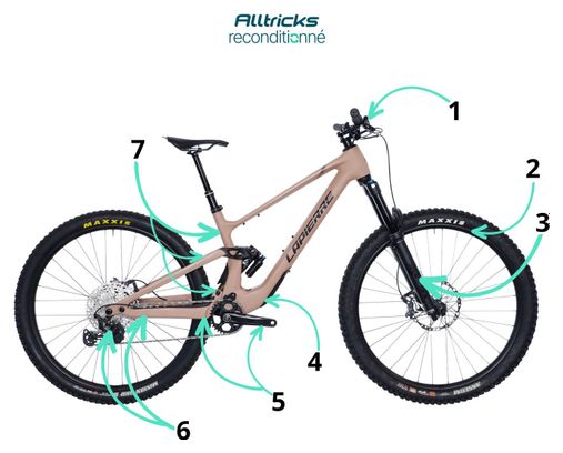 VTT Tout-Suspendu Lapierre Zesty CF 7.9 Shimano DEORE XT 12V 29' 2024 Beige Mat - Produit Reconditionné
