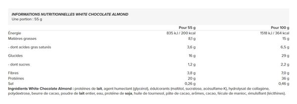 Boîte Barebells Barre Protéinée (12x55g) - Barebells - White Chocolate Almond - Barres Protéinées